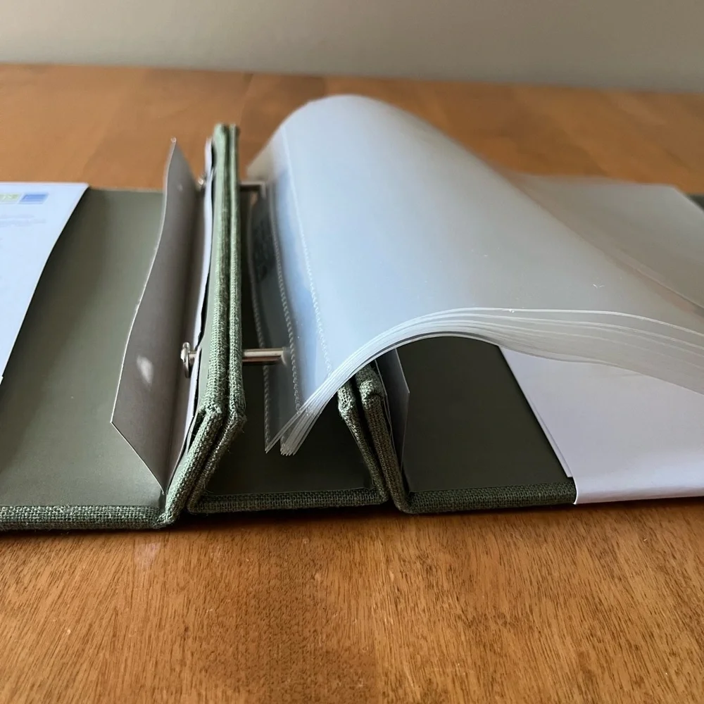 Two Linen Photo Albums By We R Memory Keepers. 1 Black & 1 Green